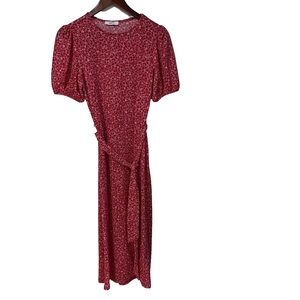 Suzy Shier short sleeve dress with waist tie